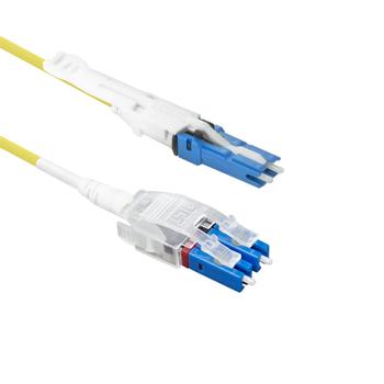 ACT 0.5 meters Singlemode 9/125 OS2 Polarity Twist uniboot duplex fiber patch cable with CS - LC connectors (RL1100)