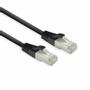 ACT Black 0.15 meter LSZH U/FTP CAT8 datacenter slimline patch cable snagless with RJ45 connectors