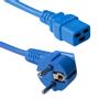 ACT Powercord mains connector CEE 7/7 male (angled) - C19 blue 0.6 m