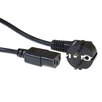 ACT Powercord mains connector CEE 7/7 male (angled) - C13 black 0.2 m (AK5253)