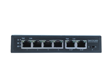 LinkIT 4-ports PoE++ Switch 4 x gigabit  2 x 10/ 100/ 1000 RJ45 uplink (LI-SG4POE-2UP)