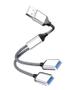 MICROCONNECT USB-A to 2x USB-A Female, 