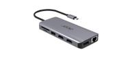 Acer 12-In-1 Type-C Adapter - dokkingstasjon - USB-C - 2 x HDMI, DP - 1GbE (HP.DSCAB.009)