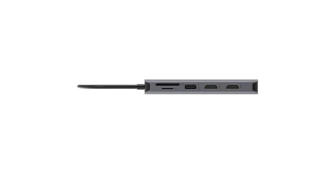 Acer 12-In-1 Type-C Adapter - dokkingstasjon - USB-C - 2 x HDMI, DP - 1GbE (HP.DSCAB.009)