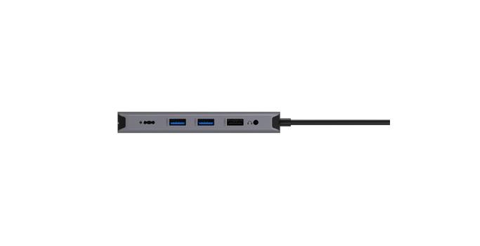 Acer 12-In-1 Type-C Adapter - dokkingstasjon - USB-C - 2 x HDMI, DP - 1GbE (HP.DSCAB.009)