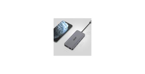 Acer 12-In-1 Type-C Adapter - dokkingstasjon - USB-C - 2 x HDMI, DP - 1GbE (HP.DSCAB.009)