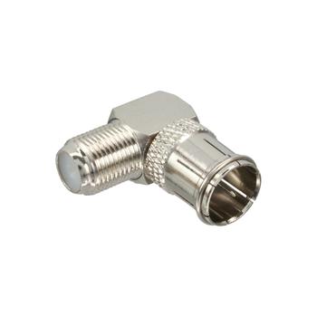 INLINE Adapter F-Quick male SAT to F female SAT angled (69923W)