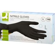 QConnect Q-connect nitrilhandsker str. L sort 100stk