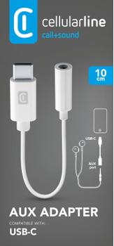 CELLULAR LINE CL USB-C til 3.5 mm Jack Adapter Type-C til 3,5 mm jack adapter (MUSICENABLERTYPECW)