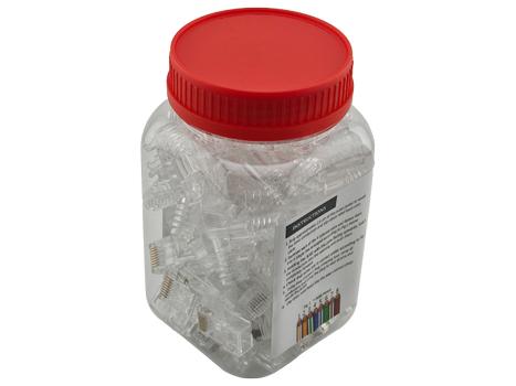 LinkIT Unshielded RJ45 plug & clear boot 50µ gold-plated | AWG23-26 | 50 of each (LI-RJ45UTP-PB-563)