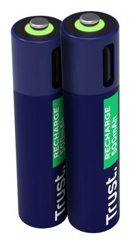 Trust USB-C oppladbare AAA-batterier (2) (25585)