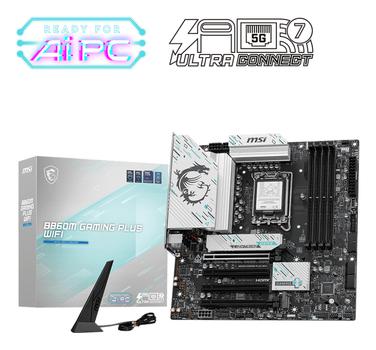 MSI B860M GAMING PLUS WIFI Hovedkort LGA 1851, B860, DDR5, 1x PCIe 5.0, 3x M.2 (B860M GAMING PLUS WIFI)
