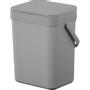 EKO Affaldsspand, EKO Puro, grå, plast, 5 l, med hank, til organisk affald *Denne vare tages ikke retur*
