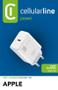 CELLULAR LINE Vegglader 20W (Apple) USB-C utgang, u/kabel Hvit