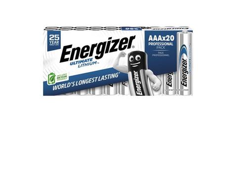 ENERGIZER Batteri ENERGIZER U.Lithium AAA (20) (7638900454734)