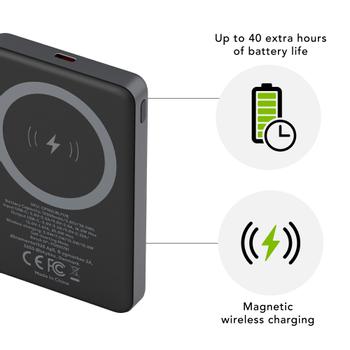 DBRAMANTE1928 DBRAMANTE RE-CHARGE MAGSAFE SLIM POWER BANK 10K LCDBLK BATT (CP10SLBL7178)