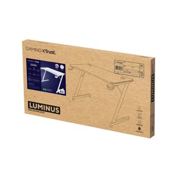 TRUST GXT 709 Luminus RGB LED Illuminated White Gaming Desk (25328)