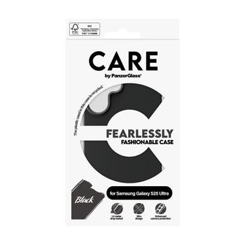 PanzerGlass CARE Galaxy S25 Ultra Fashion deksel (sort) Slank design, glatt grep, laget av resirkulert materiale (CRRFABCG38488)