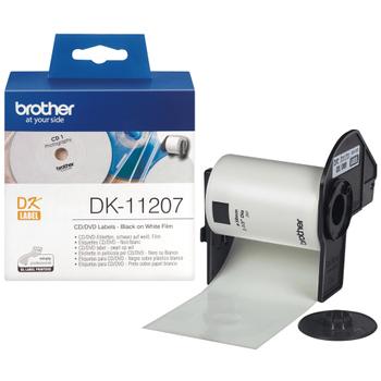 BROTHER DK11207 die-cut CD / DVD label (film) diameter 58mm 100 labels (DK-11207)