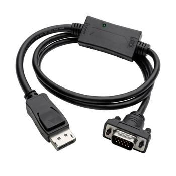 TRIPP LITE TRIPPLITE DisplayPort 1.2 to VGA Active Adapter Cable DP with Latches to HD15 M/M 3ft. 0.9m (P581-003-VGA-V2)