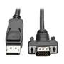 TRIPP LITE TRIPPLITE DisplayPort 1.2 to VGA Active Adapter Cable DP with Latches to HD15 M/M 3ft. 0.9m (P581-003-VGA-V2)