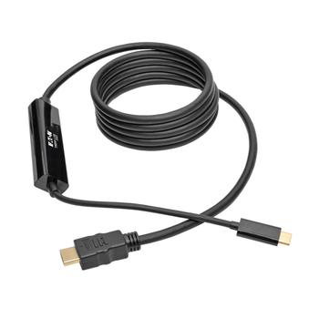 TRIPP LITE USB C to HDMI Adapter Cable Converter UHD Ultra High Definition 4K x 2K @ 30Hz M/M USB Type C, USB-C, USB Type-C 6ft 6' - External video adapter - USB-C 3.1 - HDMI - black (U444-006-H)