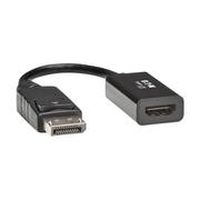 TRIPP LITE TRIPPLITE DisplayPort to HDMI Active Adapter M/F Latching Connector 4K 60Hz DP1.2 HDCP 2.2Black 6inch