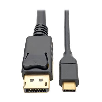 TRIPP LITE Eaton Tripp Lite Series USB-C to DisplayPort Cable, 4K @ 60Hz, Thunderbolt 3, USB Type C, USB-C, USB Type-C, 6' 6ft. - Adapter cable - 24 pin USB-C (M) to DisplayPort (M) - USB 3.1 Gen 1 / Thunderbolt (U444-006-DP)
