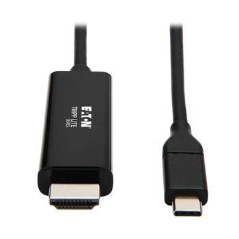 TRIPP LITE TRIPPLITE USB-C to HDMI Adapter Cable M/M 4K 60 4:4:4 Thunderbolt 3 Compatible Black 6ft. 1.8m (U444-006-H4K6BE)
