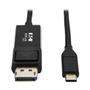 TRIPP LITE TRIPPLITE USB-C to DisplayPort Adapter Cable M/M 4K 60Hz HDR Locking DP Connector 6ft. 1.8m