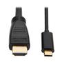 TRIPP LITE TRIPPLITE USB-C to HDMI Active Adapter Cable M/M 4K 60 4:4:4 HDCP 2.2 Mid-Cable Adapter Black 15ft. 4.6m