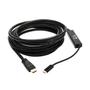 TRIPP LITE TRIPPLITE USB-C to HDMI Active Adapter Cable M/M 4K 60 4:4:4 HDCP 2.2 Mid-Cable Adapter Black 15ft. 4.6m (U444-015-H4K6BM)