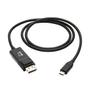 TRIPP LITE Eaton Tripp Lite Series USB C to DisplayPort Adapter Cable USB 3.1 Gen 1 Locking 4K USB Type-C to DP, USB C to DP, 3ft - DisplayPort cable - 24 pin USB-C (M) reversible to DisplayPort (M) locking - US (U444-003-DP-BE)