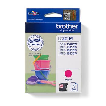 BROTHER INK CARTRIDGE MAGENTA 260 PAGE (LC221M)