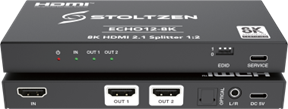 STOLTZEN ECHO12-8K HDMI 2.1 Splitter 1:2 4K120hz | 8K@30Hz | Downscaler (ECHO12-8K)