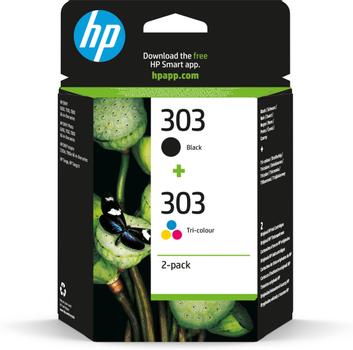 HP 303 - 2-pack - colour (cyan, magenta, yellow), pigmented black - original - ink cartridge - for ENVY Photo 62XX, Photo 71XX, Photo 78XX, ENVY Inspire 72XX, 79XX (3YM92AE#301)