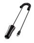 VIVANCO Car Charger USB-C 2.4A with 1m spiral cable Black