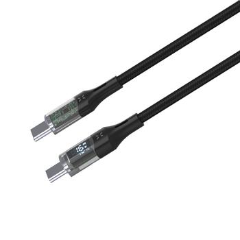 FIXED LED Charging Display USB-C/C 100W cable 2m Black (FIXDD-CC2-BK)