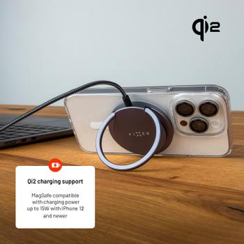 FIXED MagPad 15W Trådløs oplader/ stativ funktion Sort (FIXMPADP-GR)