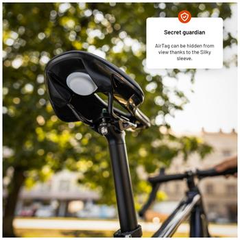 FIXED Silicone sticker case for Apple AirTag - Black (FIXSIL3M-756-BK)