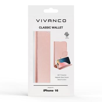 VIVANCO Classic Wallet iPhone 16 Rose Gold (64253)