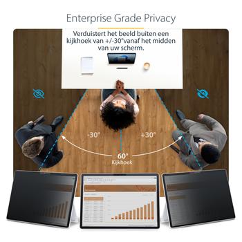 STARTECH 4-Way Privacy Screen For 13inch Surface Pro 8/9/X Laptop Portrait/ Landscape Touch-Enabled +/- 30 Deg. View (13SP-PRIVACY-SCREEN)