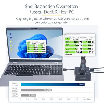 STARTECH 1:1 M.2 NVME DUPLICATOR - M.2 SSD CLONER AND DRIVE DOCK ACCS (M2-HDD-DUPLICATOR-N1)