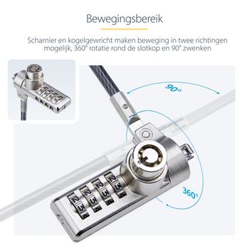 STARTECH 10PK KSLOT LAPTOP LOCK 6.5FT COMPUTER CABLE LOCK ACCS (DUALKA10-LAPTOP-LOCK)