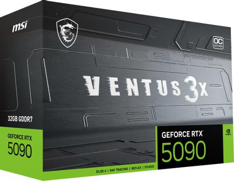 MSI GeForce RTX 5090 32GB VENTUS 3X OC GDDR7 512bit Gaming Graphics card (GeForce RTX 5090 32G VENTUS 3X OC)
