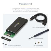 StarTech M.2 SSD Enclosure for M.2 SATA SSDs - USB 3.1 (10Gbps) with USB-C Cable - External Enclosure for USB-C Host - Aluminum (SM21BMU31C3) - drevkabinett - SATA 6Gb/s - USB 3.1 (Gen 2) (SM21BMU31C3)