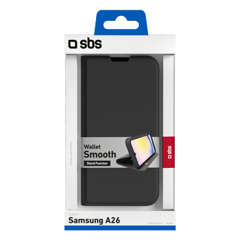 SBS Samsung Galaxy A26 Wallet smooth, black (TEWALSAA26K)