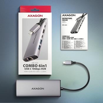 AXAGON HMC-6L2L 2xUSB-A HDMI4K 1x USB-C PD10 (HMC-6G2L)