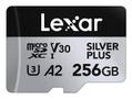 LEXAR Professional Silver Plus MicroSD/SD - 205MB/s - 256GB