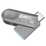 EMTEC D280 Dual Usb Flash Drive 32  (ECMMD32GD283)